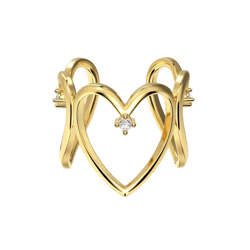 anyco ring big love cz zirconia s925 sterling silver 18k gold