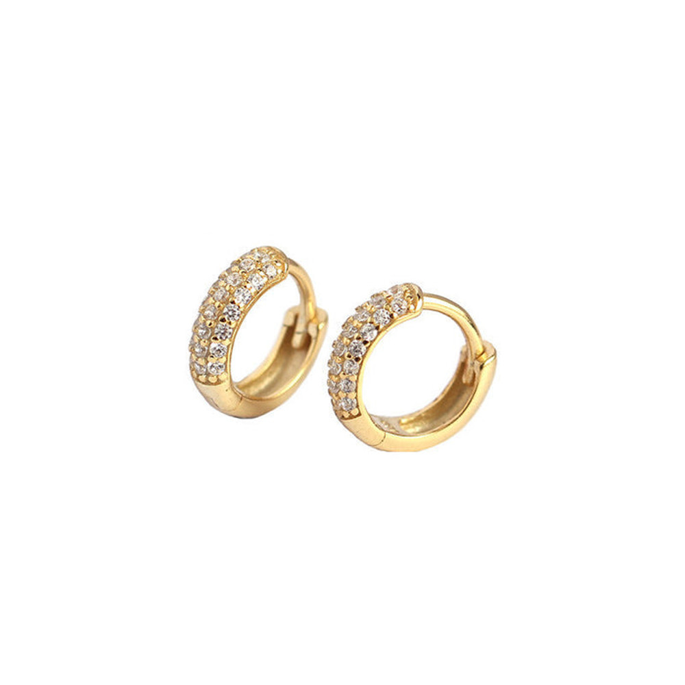 Anyco Earrings Luxury Zircon Punk Circle Hoop 0