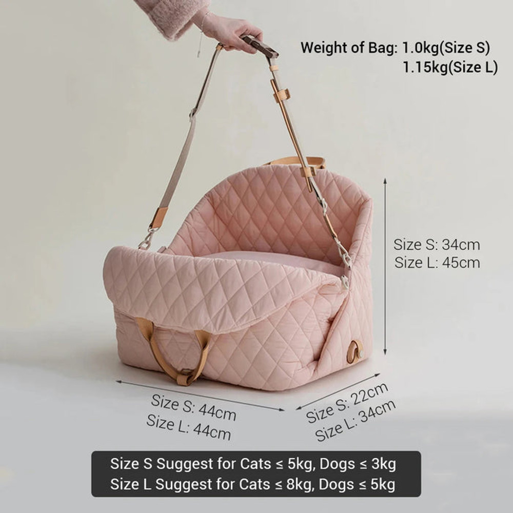 Anywags Pet Bed Beige Portable Carrier Washable 7