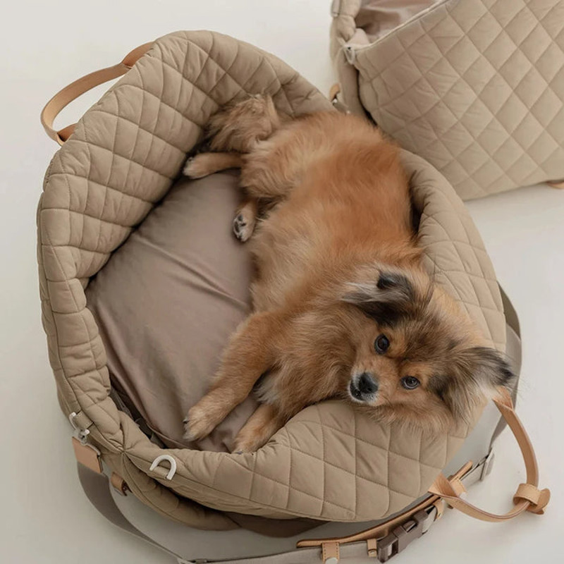 Anywags Pet Bed Olive Green Portable Carrier 7