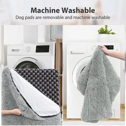 anywags pet bed coffee white removable calming
