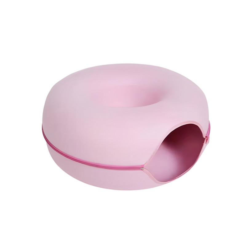 Anywags Pet Bed Pink Cat Tunnel Dual Use Indoor 1