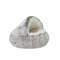 Anywags Pet Bed Brown 2in1 Warm Winter Long Plush 1