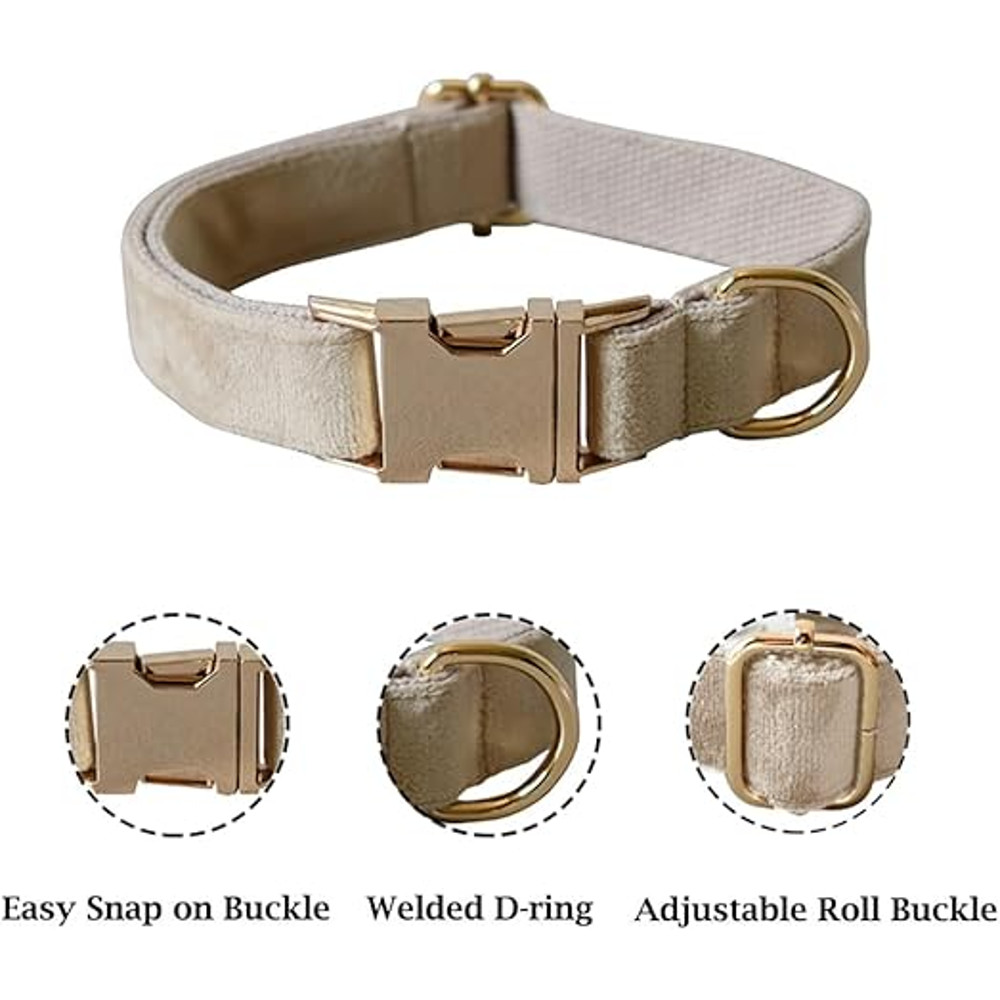 Anywags Pet Collar Beige Custom DIY Accessories 3