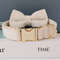 Anywags Pet Bow Collar Leash Set White Supplies Dog Accessories 1