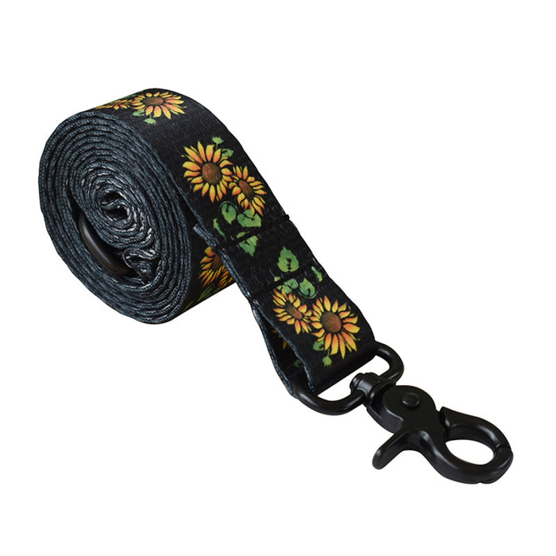 Anywags Pet Collar Leash Set Black Sunflower Sytlish Strap 3