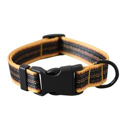anywags pet collar brown mustard plain sytlish