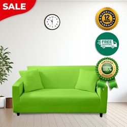 anyhouz sofa cover plain apple green style and protection for living room