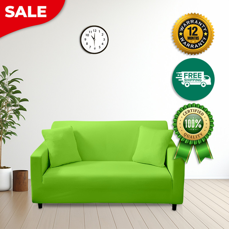 Anyhouz Sofa Cover Plain Apple Green Style And Protection For Living Room 1