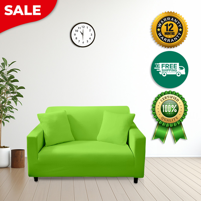 Anyhouz Sofa Cover Plain Apple Green Style And Protection For Living Room 2