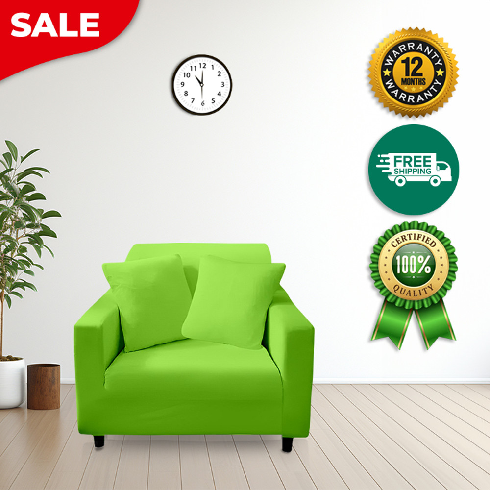 Anyhouz Sofa Cover Plain Apple Green Style And Protection For Living Room 3