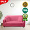 Anyhouz Sofa Cover Plain Rose Red Style And Protection For Living Room 0