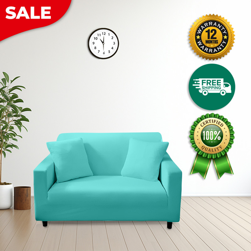 Anyhouz Sofa Cover Plain Blue Style And Protection For Living Room 2