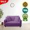 Anyhouz Sofa Cover Plain Purple Style And Protection For Living Room 2