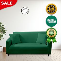 anyhouz sofa cover plain green style and protection for living room