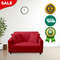 Anyhouz Sofa Cover Plain Red Chair Elastic Stretchable Slipcover For Living Room 3
