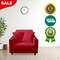 Anyhouz Sofa Cover Plain Red Chair Elastic Stretchable Slipcover For Living Room 4
