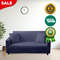 Anyhouz Sofa Cover Plain Navy Blue Chair Elastic Stretchable Slipcover 0