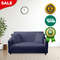 Anyhouz Sofa Cover Plain Navy Blue Chair Elastic Stretchable Slipcover 1