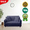 Anyhouz Sofa Cover Plain Navy Blue Chair Elastic Stretchable Slipcover 2