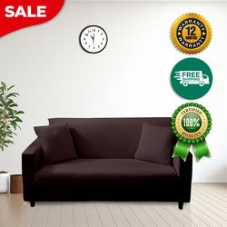 anyhouz sofa cover plain coffee style and protection for living room