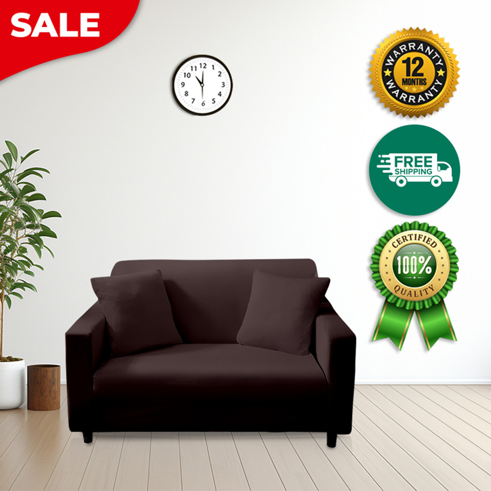 Anyhouz Sofa Cover Plain Coffee Style And Protection For Living Room 2