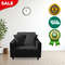 Anyhouz Sofa Cover Plain Black Style And Protection For Living Room 3