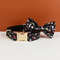Anywags Pet Bow Collar Black Floral Stylish Accessory 1
