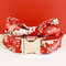 Anywags Pet Bow Collar Red Floral Stylish Accessory 1