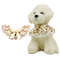 Anywags Pet Collar Cream Printed Christmas Lace Silk Ribbon Scarf 1
