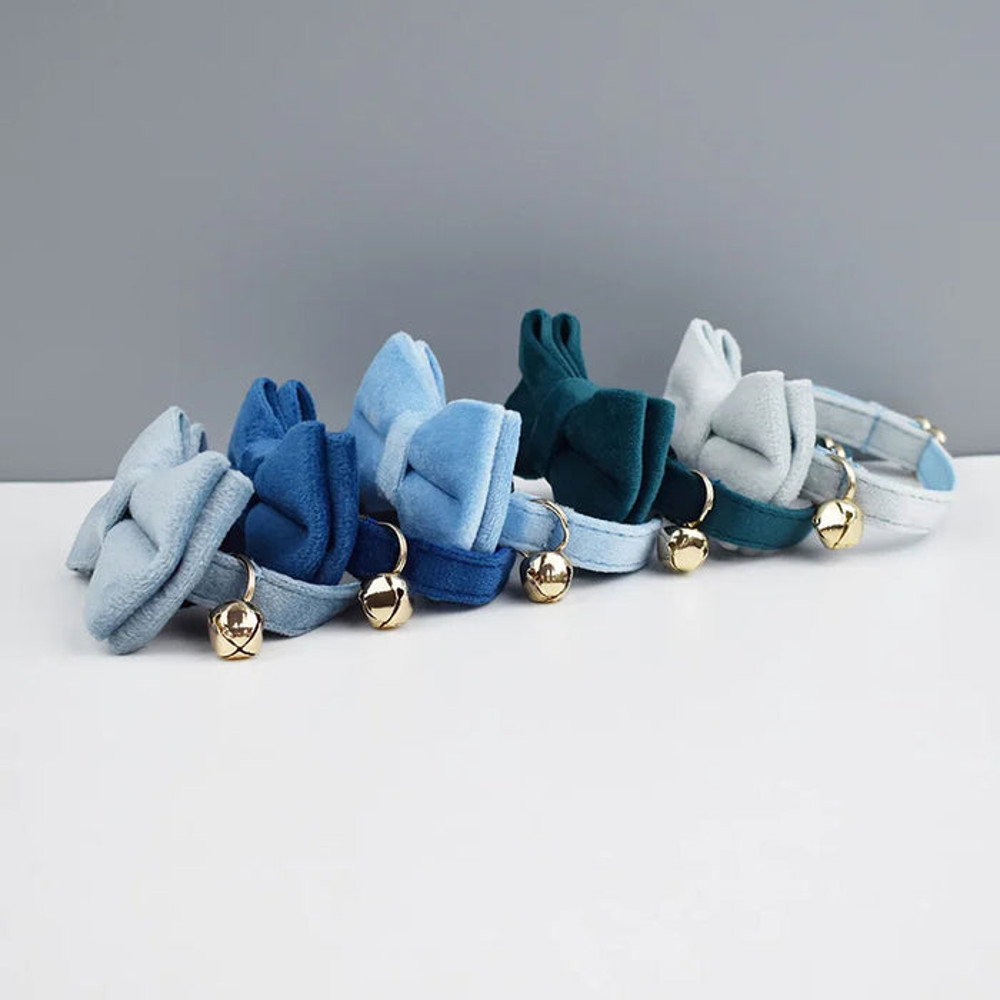 AnyWags Cat Collar Blue With Safety Buckle Bell 4