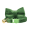 AnyWags Cat Collar Dark Green Bow Large With Safety Buckle 0