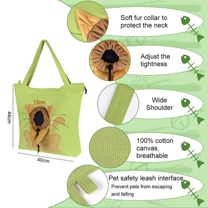 AnyWags Cat Handbag Beige Soft Collar Pets Carrier Luggage 0