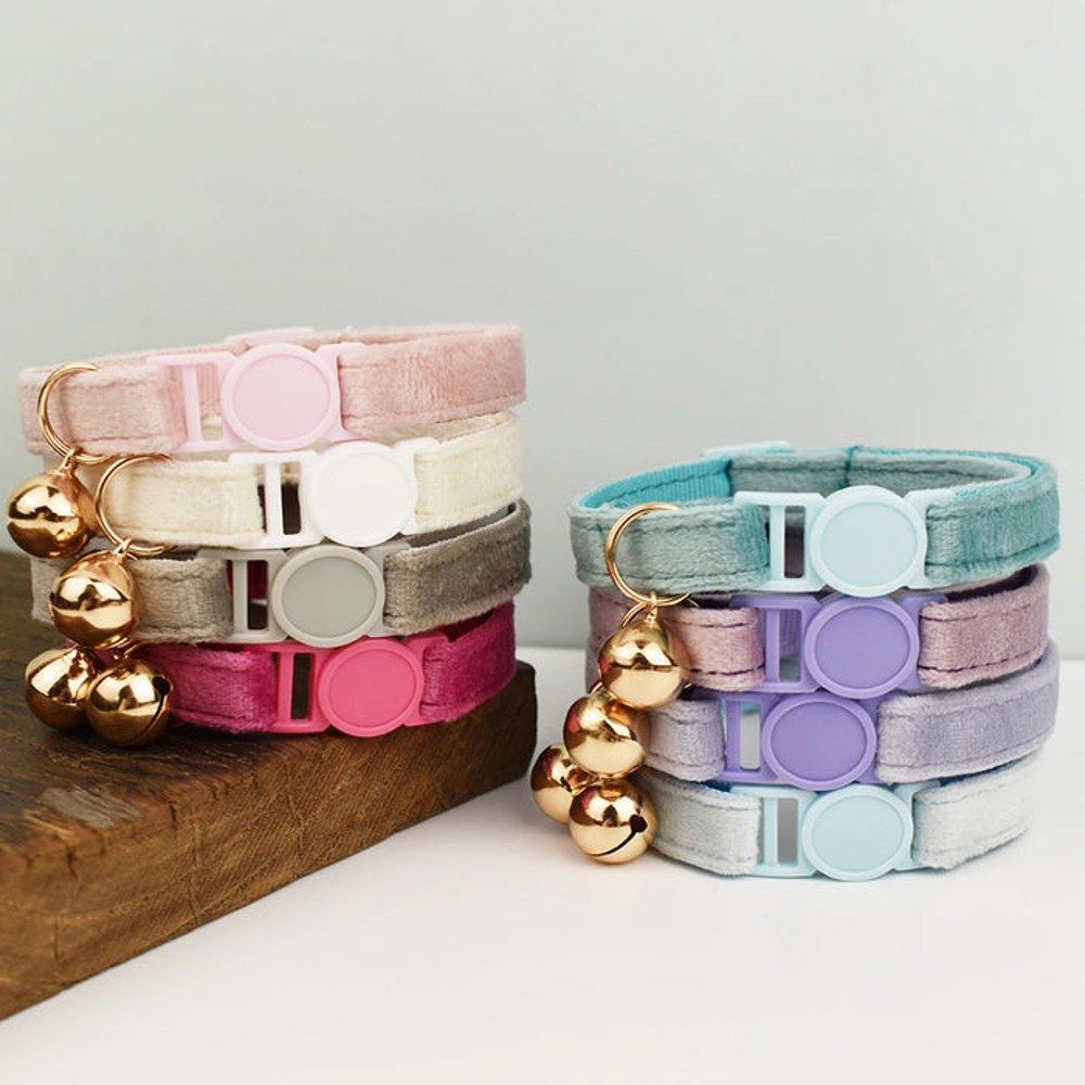 AnyWags Cat Collar Yellow Small With Safety Buckle Bell 3