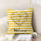 Anyhouz Pillowcase Yellow White Stripe Cotton Cover 0