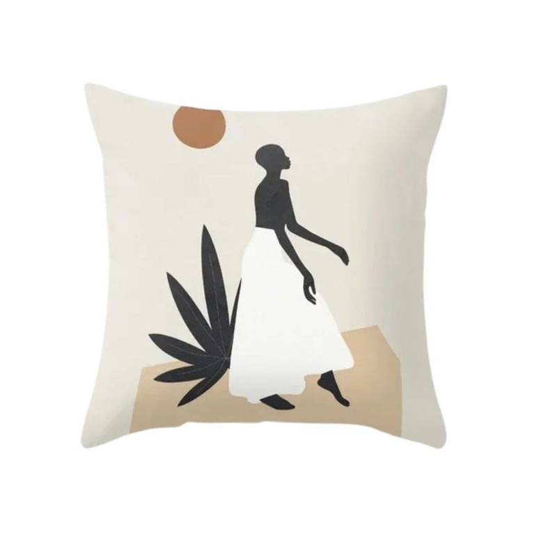 Anyhouz Pillowcase White Abstract Woman Cotton 0