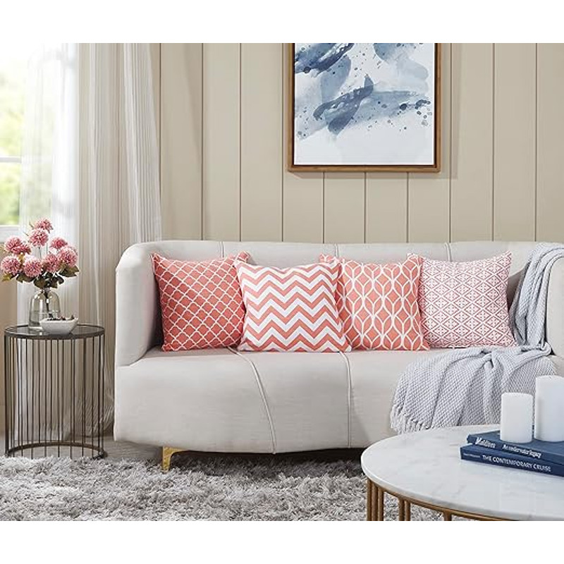 Anyhouz Pillowcase White With Coral Branches Print Cotton 1