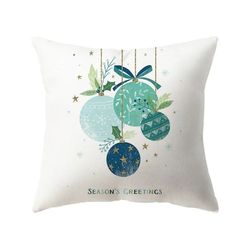 anyhouz pillowcase white season greetings print christmas