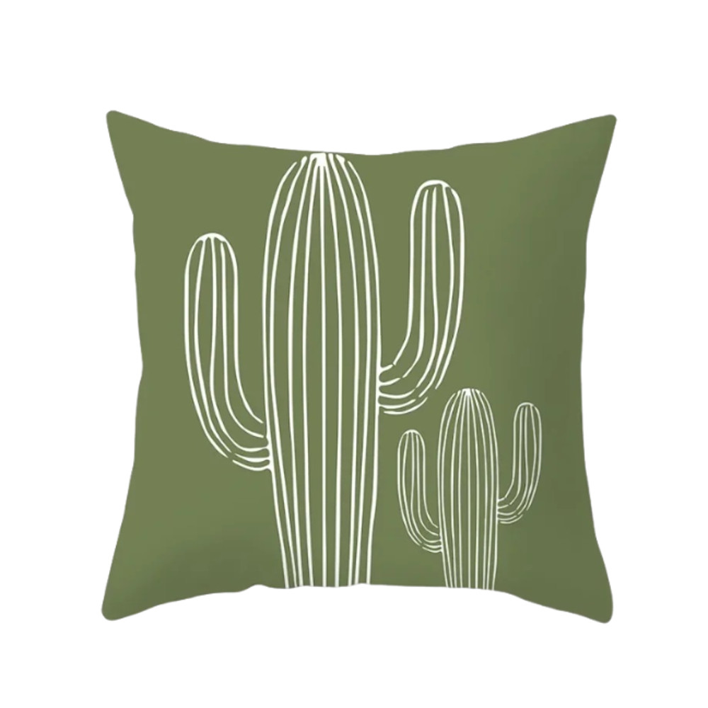 Anyhouz Pillowcase Sage Green Cactus Cotton 0