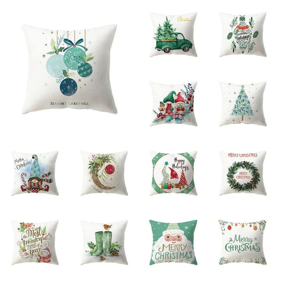 Anyhouz Pillowcase White Boots Print Christmas Cotton 1