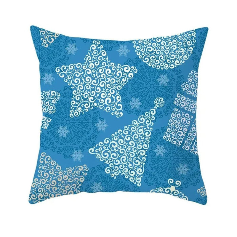 Anyhouz Pillowcase Blue Star Christmas Winter Cotton 0