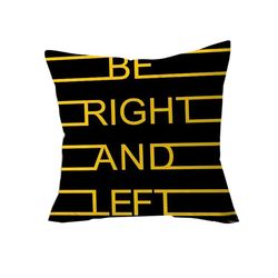 anyhouz pillowcase black quoted lines cotton