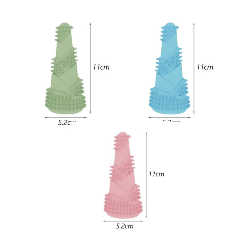 Anywags Pet Toys Clean Teeth Safety TPR Bamboo Training Fetch 6