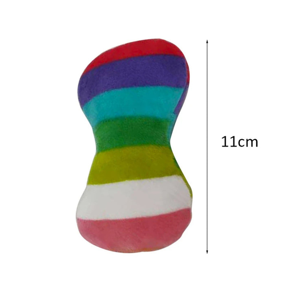 Anywags Pet Toys Rainbow Plush Pipe Slippers Squeaky 3