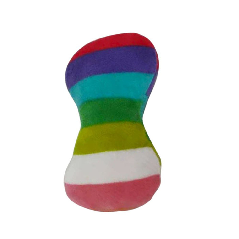 Anywags Pet Toys Rainbow Plush Pipe Slippers Squeaky 0