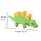 Anywags Pet Toys Yellow Green Plush Stegosaurus Squeaky 5