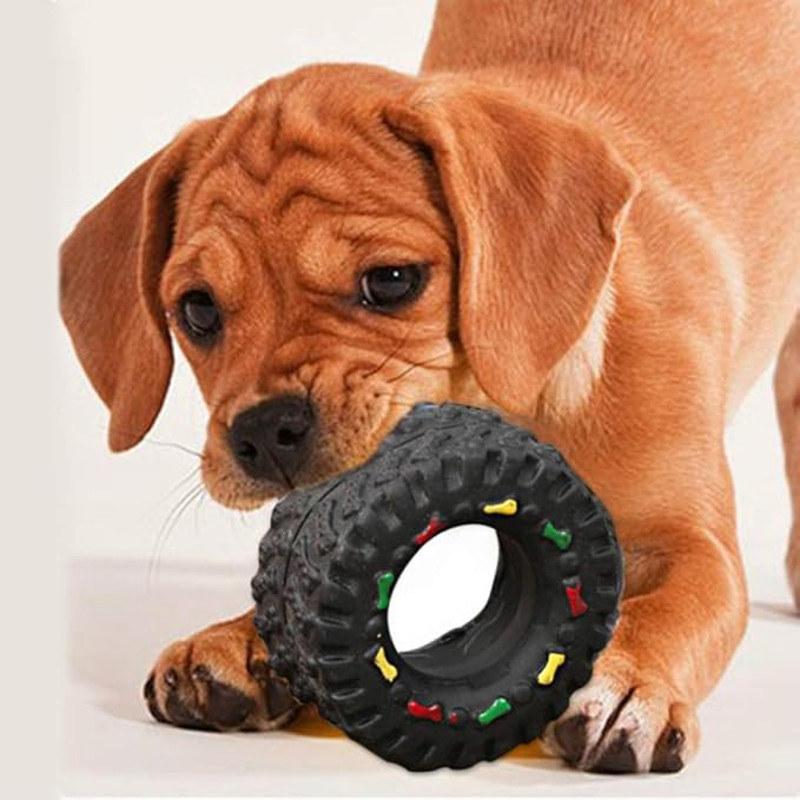 Anywags Pet Toys Black Rubber Tires Shape Chew Tools 1