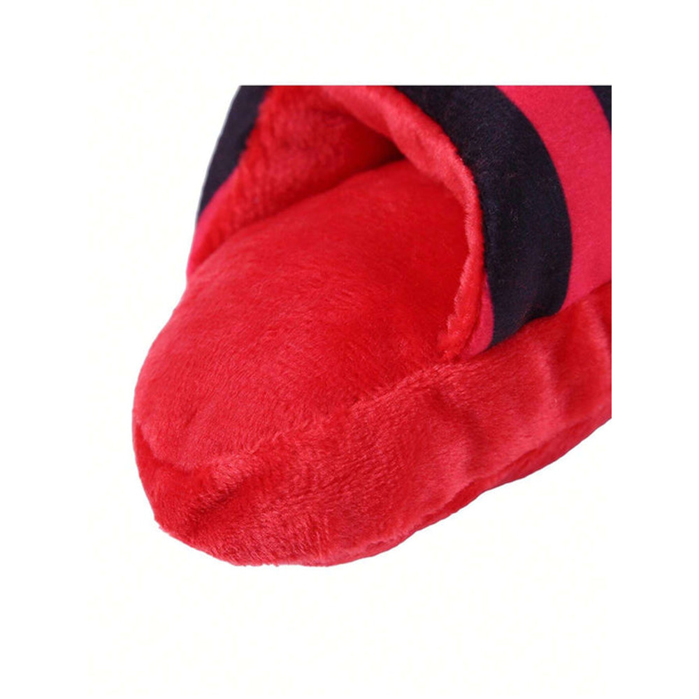 Anywags Pet Toys Red Black Plush Pipe Slippers Squeaky 4
