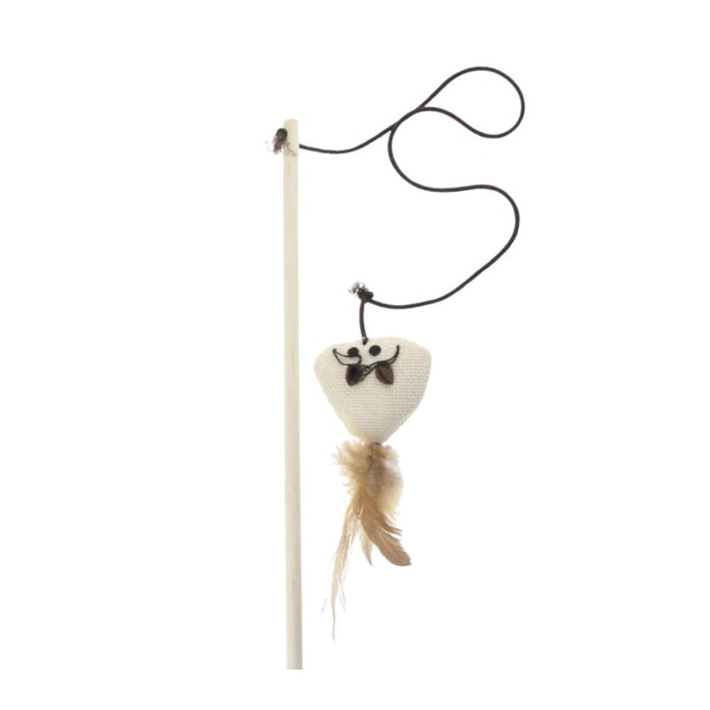 Anywags Pet Toys Catcher Stick Wood Rod Mouse Interactive Accessories 0