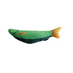 anywags pet toys green yellow squeaky sea fish shape